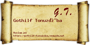 Gothilf Tonuzóba névjegykártya